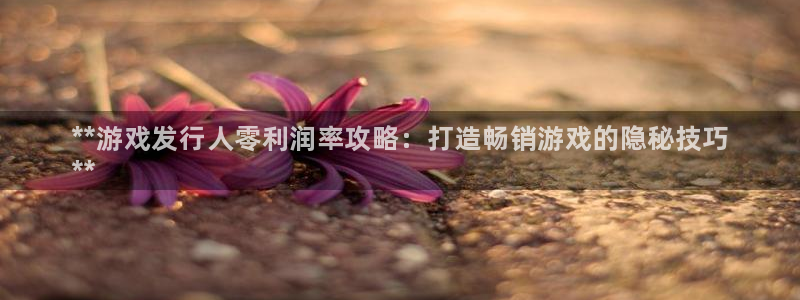 顺盈平台：**游戏发行人零利润率攻略：打造畅销游戏的隐秘技巧
**