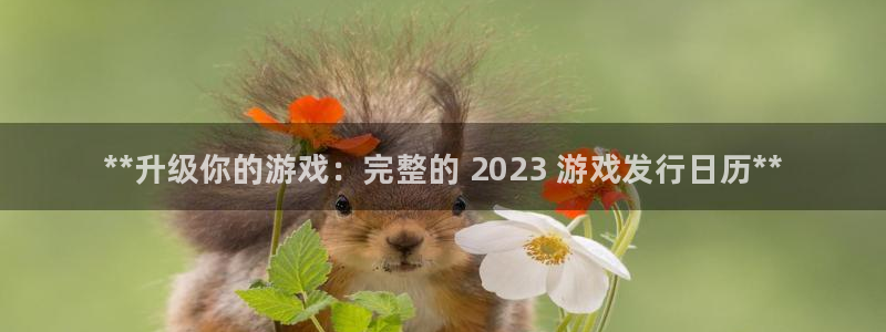 顺盈娱乐违法吗是真的吗：**升级你的游戏：完整的 2023 游戏发行日历**