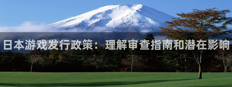 顺盈娱乐登录平台下载安装最新版：日本游戏发行政策：理解审查指南和潜在影响